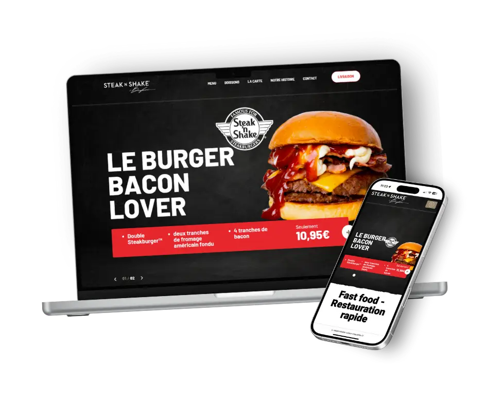 mokup steack & shake